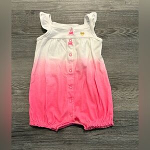Carter's White and Pink Baby Romber. 
Girls 12 months
